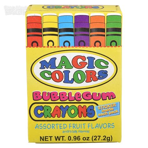 Magic colors bubble gum crayins